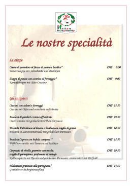 Le nostre specialit&agrave;