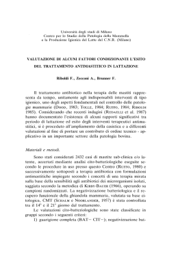 Valutazione di alcuni fattori condizionanti l`esito del trattamento