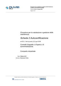 Scheda 2 Autocertificazione