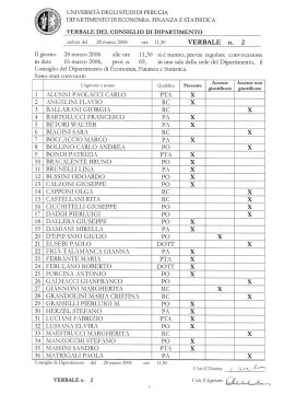 UNIVERSITА DEGLI STUDI DI PERUGIA