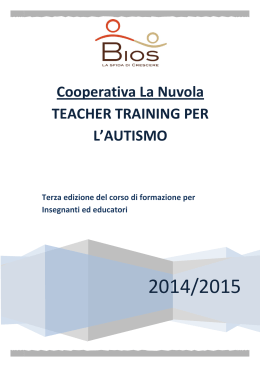 Cooperativa La Nuvola teacher training per l`autismo