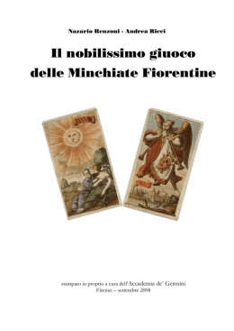 il Nobilissimo Giuoco delle Minchiate