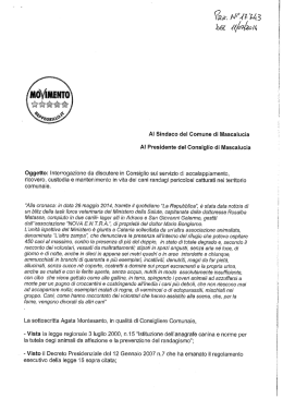 Interrogazione Prot. 17743-2014 (Montesanto