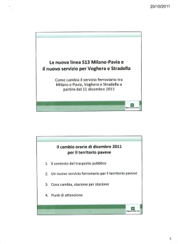 La nuova linea 513 Milano-Pavia e