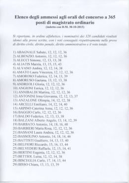 Cliccare qui per leggere il documento