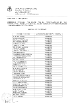 elenco candidati prova scritta