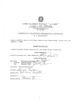 contrattazione integrativa 2014/15