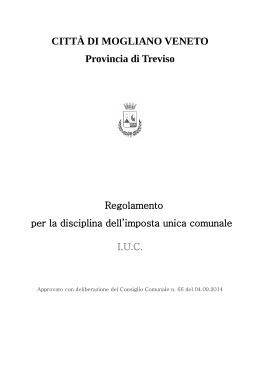 Regolamento I.U.C. 2014 - Comune di Mogliano Veneto