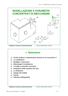 Modellazione a Parametri Concentrati Meccanica delle Vibrazioni