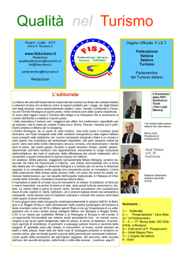 Qualit&agrave; nel Turismo luglio 2013