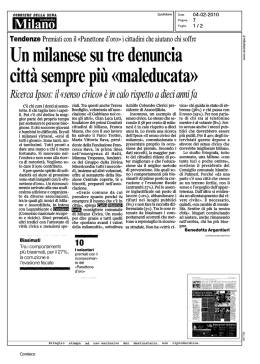 Un milanese su tre denuncia