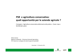 PSR e agricoltura conservativa: quali opportunità per le aziende