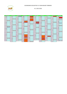 calendario scolastico ic ii san mauro torinese as 2015-2016