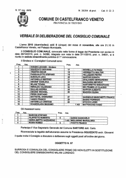 Surroga a Consigliere dimissionario