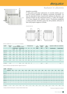 Scheda tecnica Radiatori in alluminio pdf