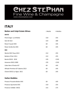 Botter and Volpi Estate Wines Italien Bubbles