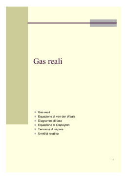 Gas reali - INFN Roma