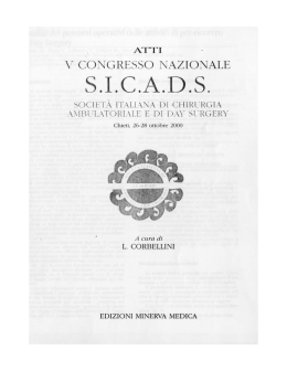Analisi dei percorsi operativi delle attività di pre-ricovero