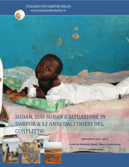 SUDAN, SUD SUDAN E SITUAZIONE IN