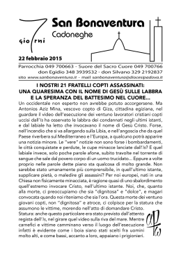 quaresima 2015 - Parrocchia San Bonaventura