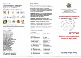 La cultura della prevenzione: il rischio sismico in Sicilia