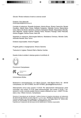 Testo completo - Glocale Rivista molisana di storia e studi sociali