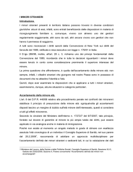 Scheda di approfondimento - Osservatorio sull`immigrazione in