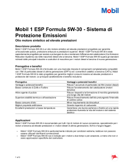 Mobil 1 ESP Formula 5W-30 - Sistema di Protezione Emissioni