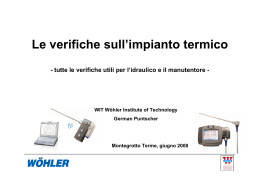 Le verifiche sull`impianto termico