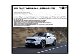 MINI COUNTRYMAN (r60) - LISTINO PREZZI