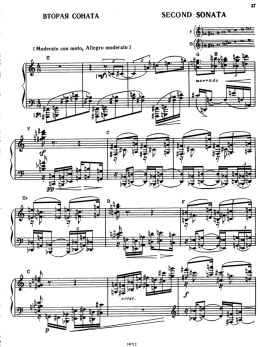 Page 1 BTOPASI COHATA ` SECOND SONATA [Moderato con moto