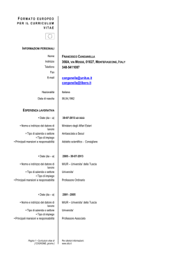 Francesco Canganella - Ministero degli Affari Esteri