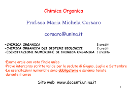 Chimica Organica - Associazione Studenti di Agraria IAAS Sassari
