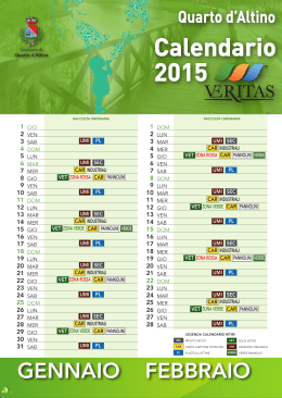 Calendario 2015 - Comune di Quarto d`Altino