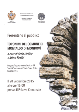 Locandina della presentazione