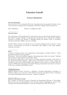 Valentina Colcelli General Information