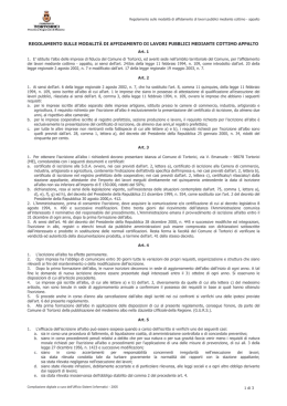 Regolamento sulle modalit&agrave; di affidamento di lavori pubblici