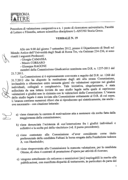 Verbale riunione 7 Settembre 2012 - Area del Personale