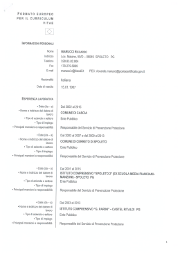 Curriculum Marucci - Istituto Omnicomprensivo "Mameli