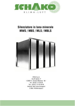 MWS / MBS / MLS / MBLS Silenziatore in lana minerale