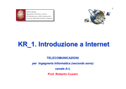 Introduzione ad Internet - Dipartimento Infocom