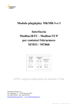 Modulo plug&play MKMB-3-e-3 Interfaccia Modbus/RTU