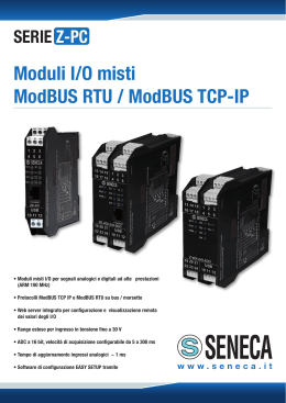 Moduli I/O misti ModBUS RTU / ModBUS TCP-IP