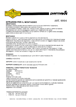 Manuale montaggio Cilindro Parmakit 130 cc