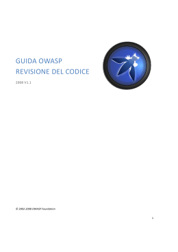 GUIDA OWASP REVISIONE DEL CODICE