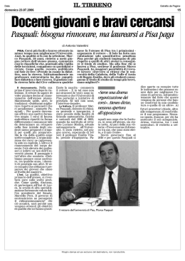 Docenti giovani e bravi cercansi