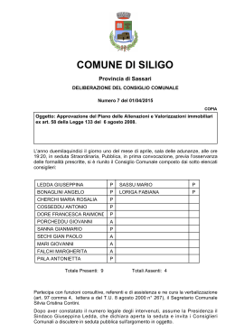 PIANO DELLE ALIENAZIONI E VALORIZZAZIONI