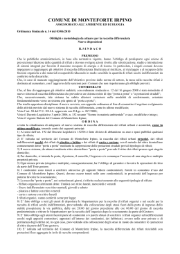 Ordinanza Sindacale n. 14 - Comune di Monteforte Irpino