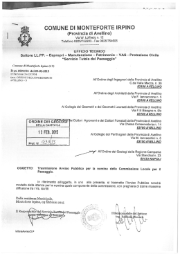 comune di monteforte irpino - Ordine dei Geologi della Campania
