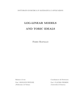 LOG-LINEAR MODELS AND TORIC IDEALS
